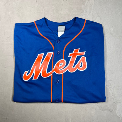 Y2K New York Mets David Wright Jersey Blue Size XXL USED v19348