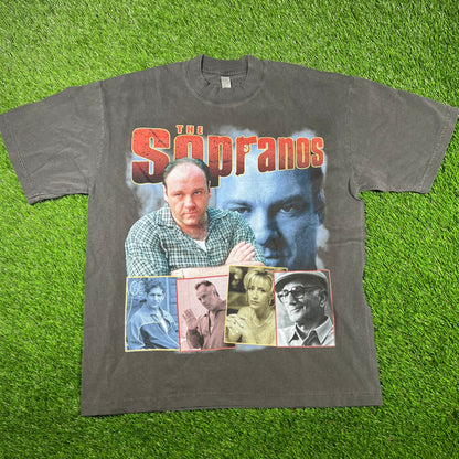 Sopranos Modern Rap Style Washed Grey Tee Size Medium NEW v16959