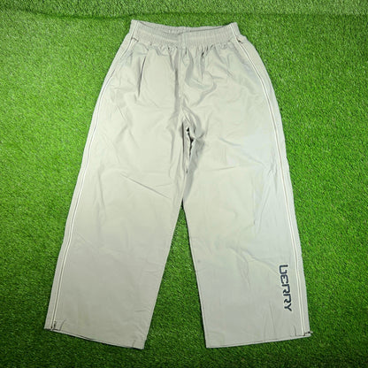 GV Gallery Raspberry Hills Grey Nylon Track Pants Size Large NEW x15658