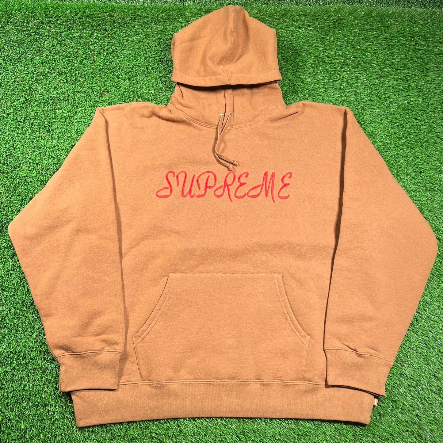 Supreme Script Hooded Sweatshirt Light Brown (2023) Size XL NEW x16585