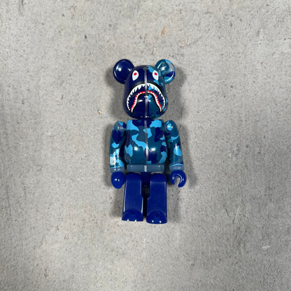 Bearbrick BAPE ABC Camo Shark Set Clear Blue (2020) USED x17310