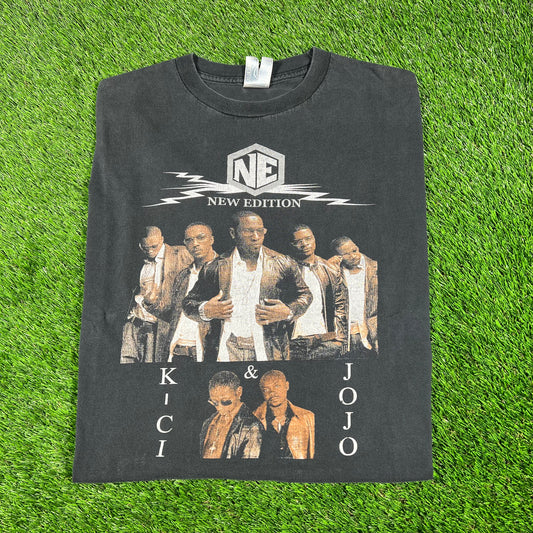 1990s New Edition K-CI JoJo Concert Black Tee Size XL USED v18109