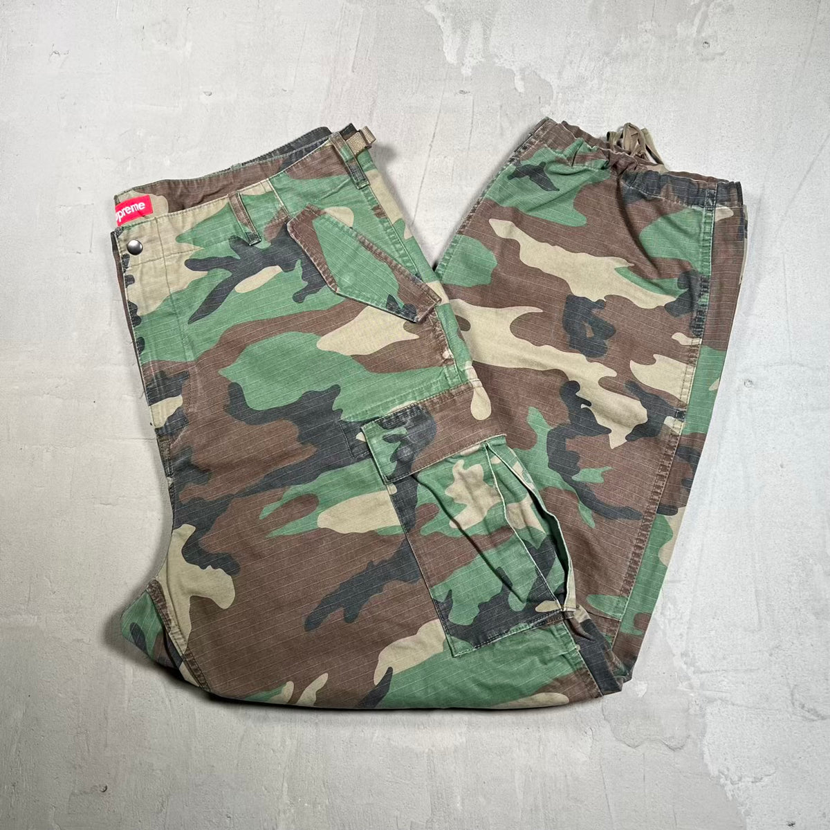Supreme Woodland Camo Cargo Pants (2025) Size 38 USED x18779
