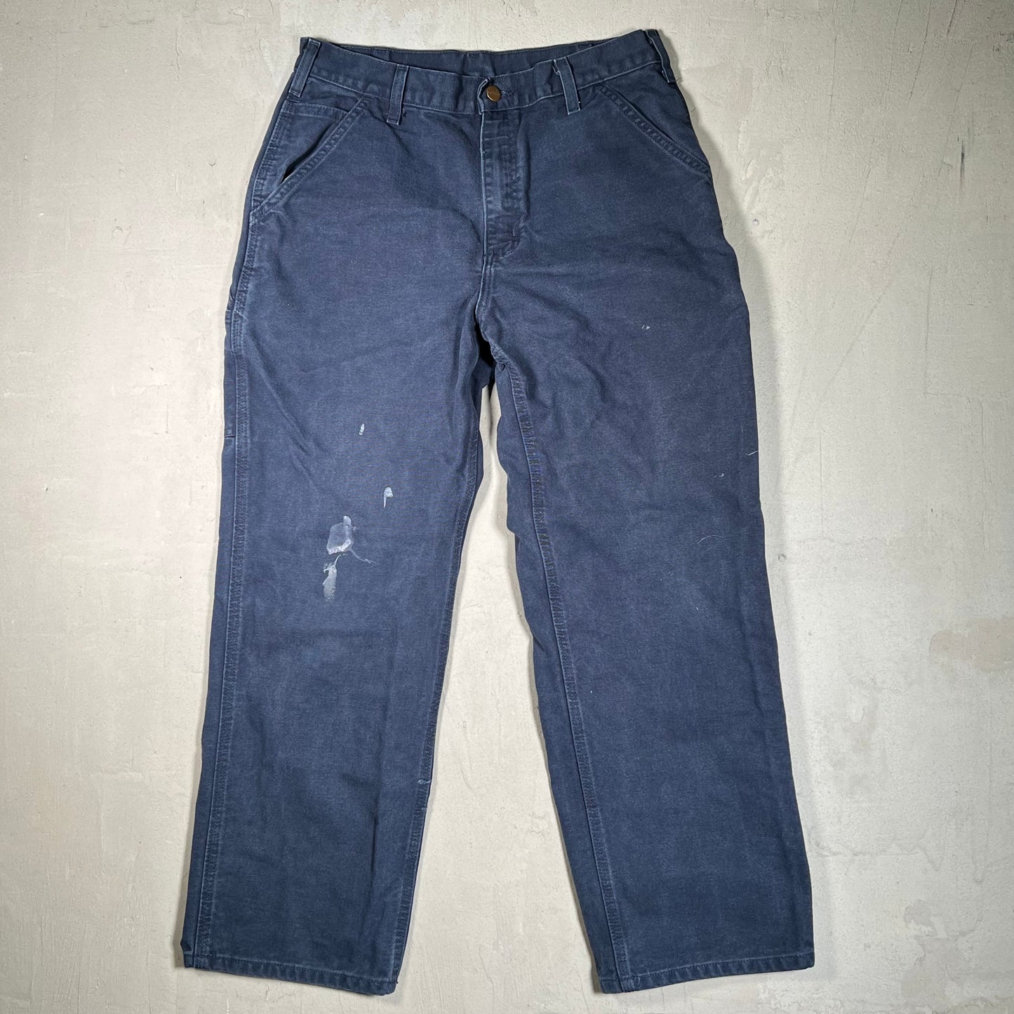 Y2K Carhartt Workwear Navy Blue Pants Size 34x30 USED v19467
