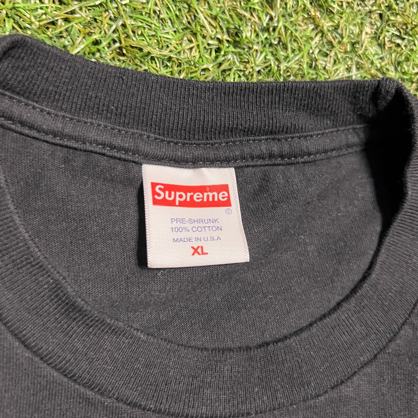 Supreme Black Plain Tee Size XL USED x13658