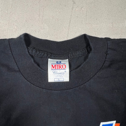 1998 Mets Logo Black Tee Size Large USED v18897