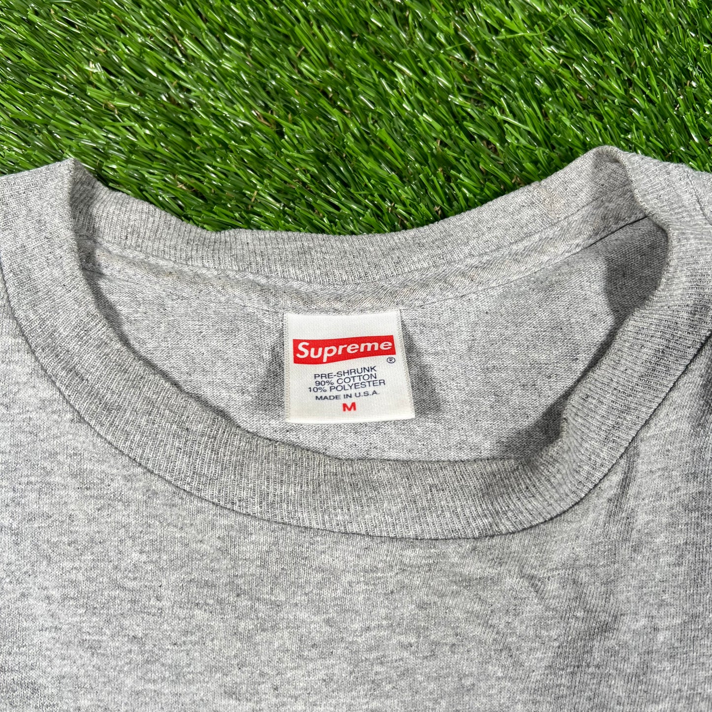 Supreme Grey Shadow Tee (2021) Size Medium USED x14731