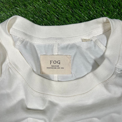 Fear of God FOG Collection 1 White Tee Size Large NEW x14528