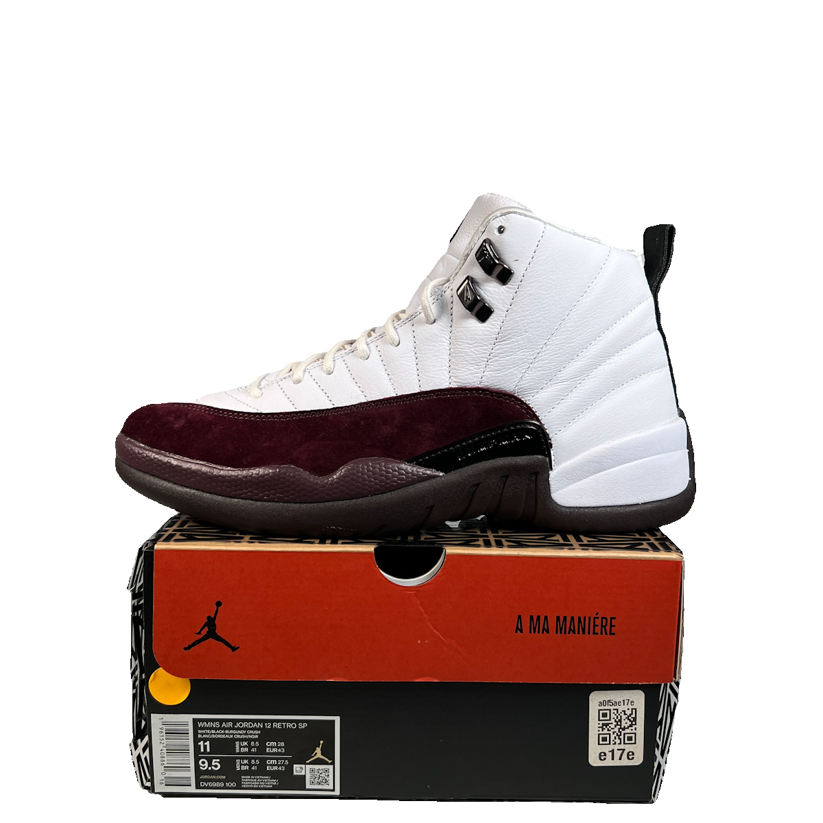 Jordan 12 A Ma Maniere White (2023) Size 9.5m / 11w USED s23061