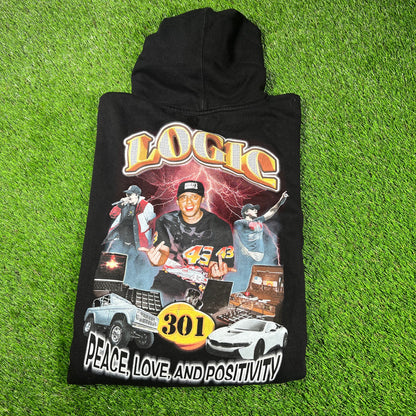 Logic Black Hoodie w/ Back Hit Size XXL USE v16703