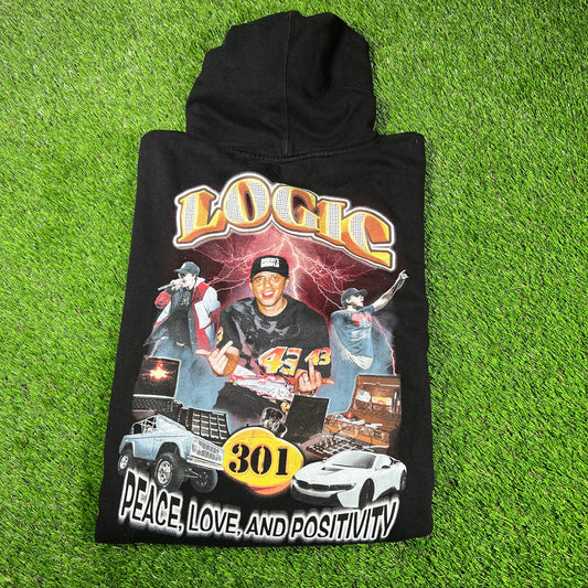 Logic Black Hoodie w/ Back Hit Size XXL USE v16703