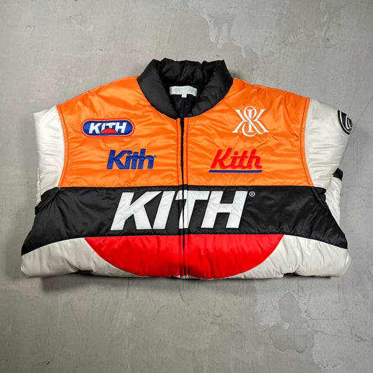 Kith Brixton Puffer White Jacket (2024) Size XL USED x18916