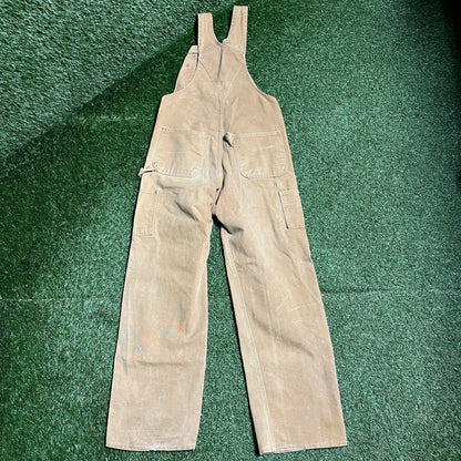 Carhartt 1990s Tan Overalls Size Small USED v16366