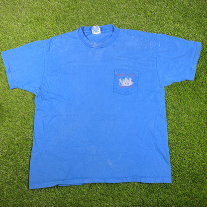 1995 Kappa Alpha Old South Blue Tee Size XL USED v17440