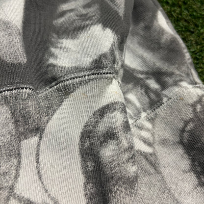 Supreme Jesus and Mary 2018 Grey Hoodie Size Large USED x13521