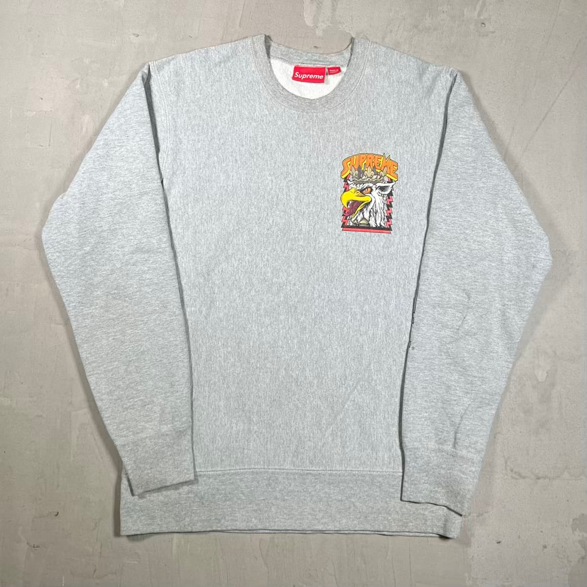 Supreme Sean Cliver Eagle Crewneck Grey (2012) Size Medium USED x18869