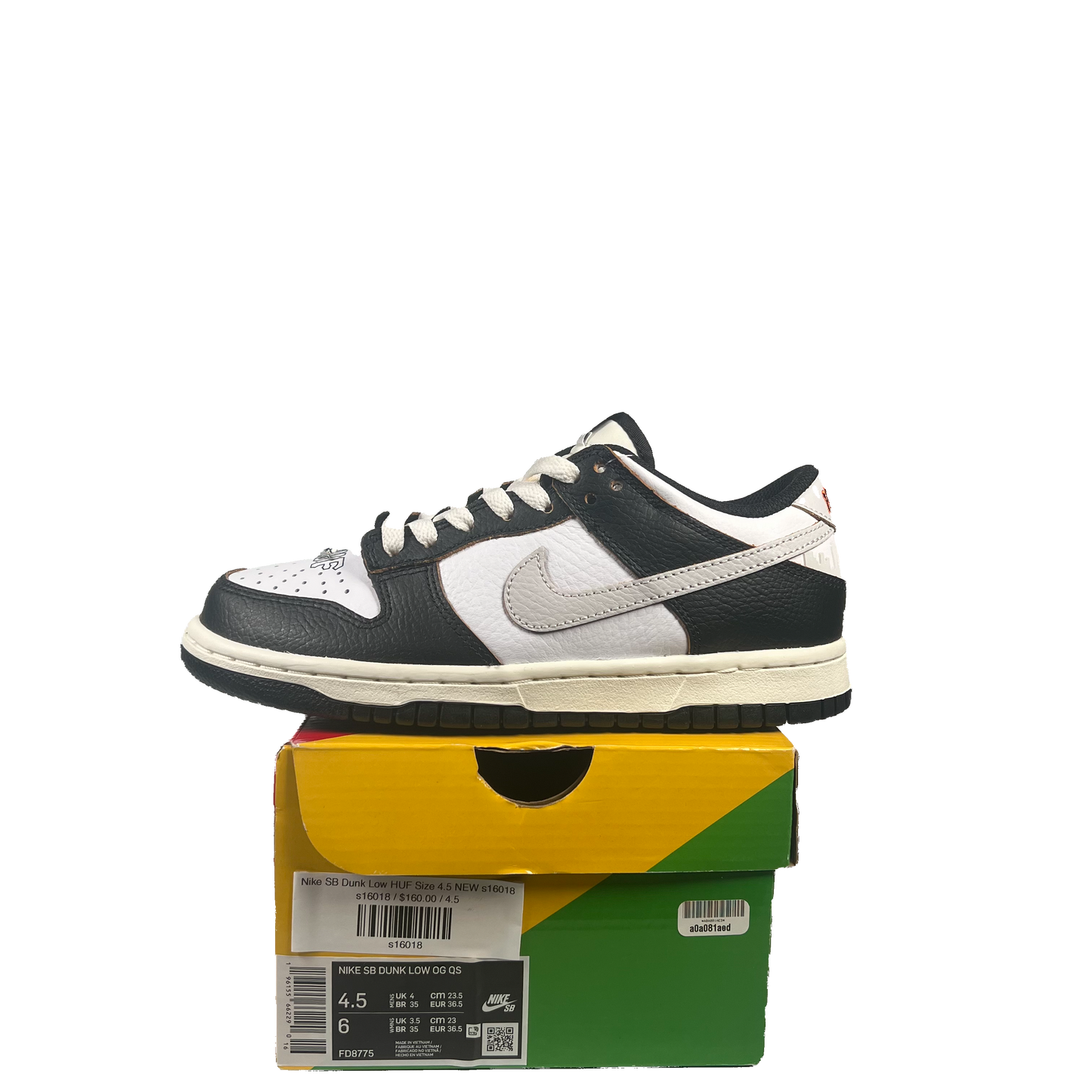 Nike SB Dunk Low HUF Size 4.5 NEW s16018