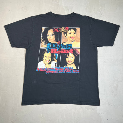 2008 98.7 KissFM "Divas" Black Tee Size Large USED v19567