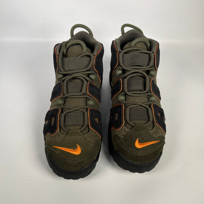 Nike Air More Uptempo 96 Cargo Khaki Alpha Orange (2022) Size 5 USED s17840