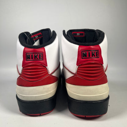Jordan 2 White Varsity Red (2010) Size 8.5 USED s16902