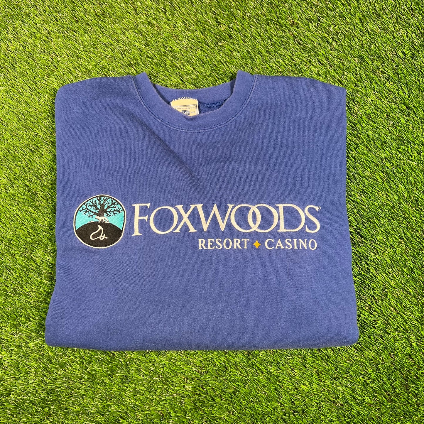 1990s Foxwoods Casino Blue Crewneck Size XL USED v17632