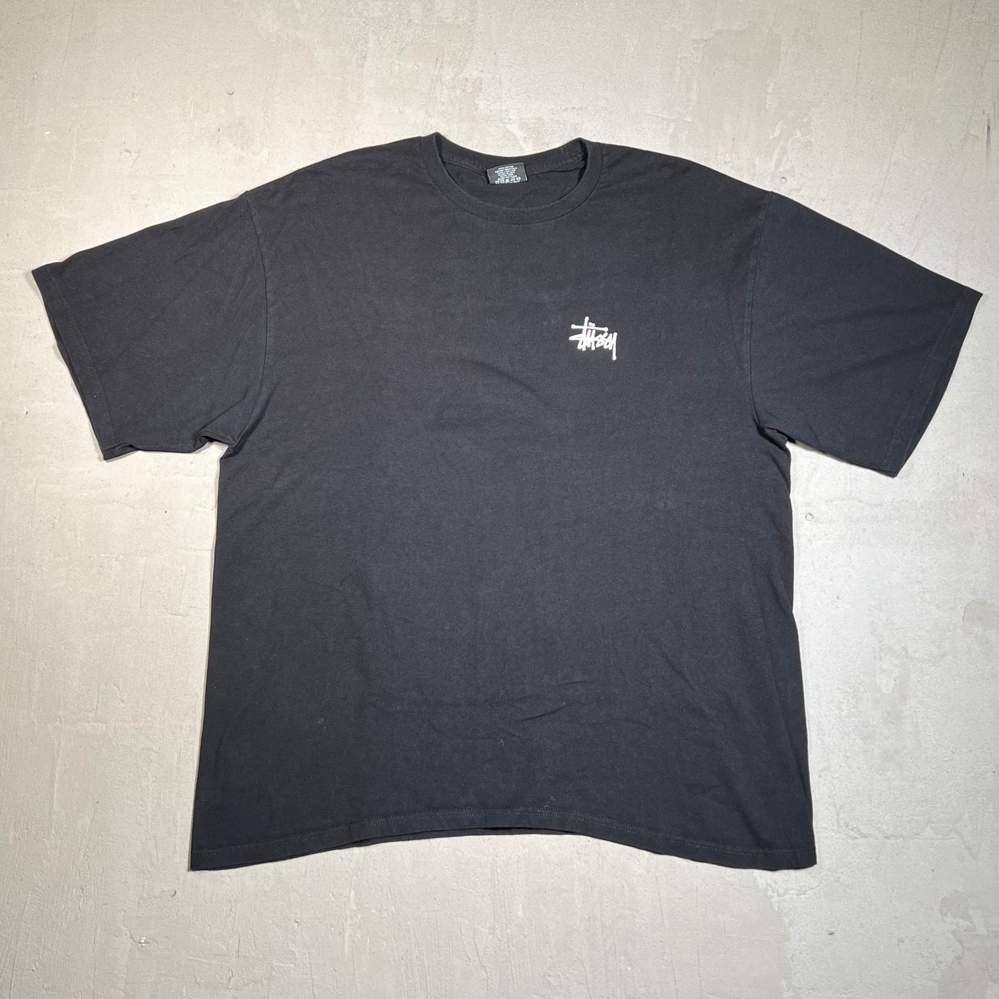 Stussy "Invest in the Best" Black Tee Size XL USED x17652