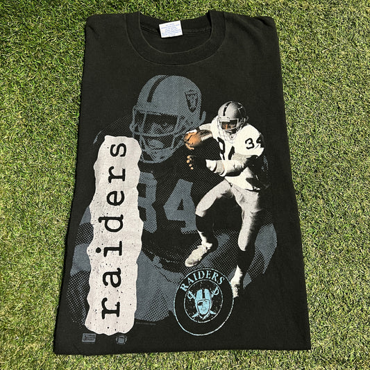 1987 Bo Jackson Salem Sports Black Tee Size XL USED v16301