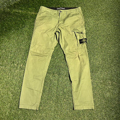 Stone Island Green Cargo Pants Size 34 USED x14057