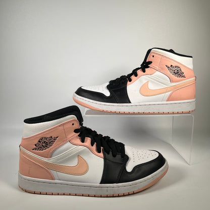 Jordan 1 Mid Arctic Orange Black Toe (2021) Size 11 USED s18633