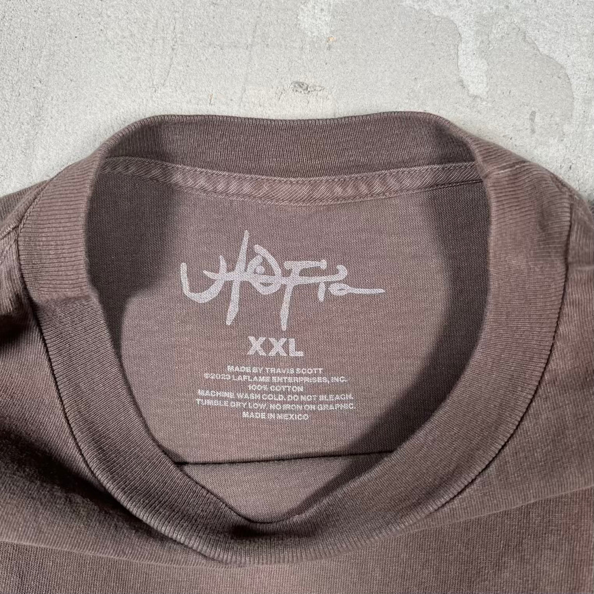 Travis Scott Utopia Feast of Sight Brown Tee Size XXL USED x18454