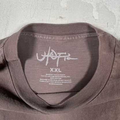 Travis Scott Utopia Feast of Sight Brown Tee Size XXL USED x18454