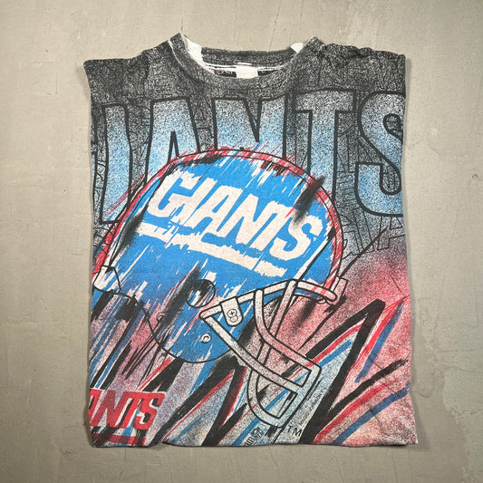 1990s Magic Johnson Tee NY Giants AOP Tee Size Large USED v14812