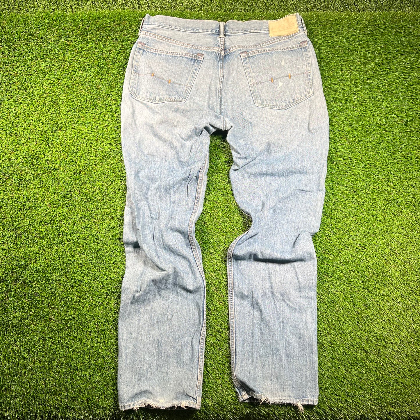 Polo Ralp Lauren Paint Paint Splatter Blue Jeans Size 36 USED v18410