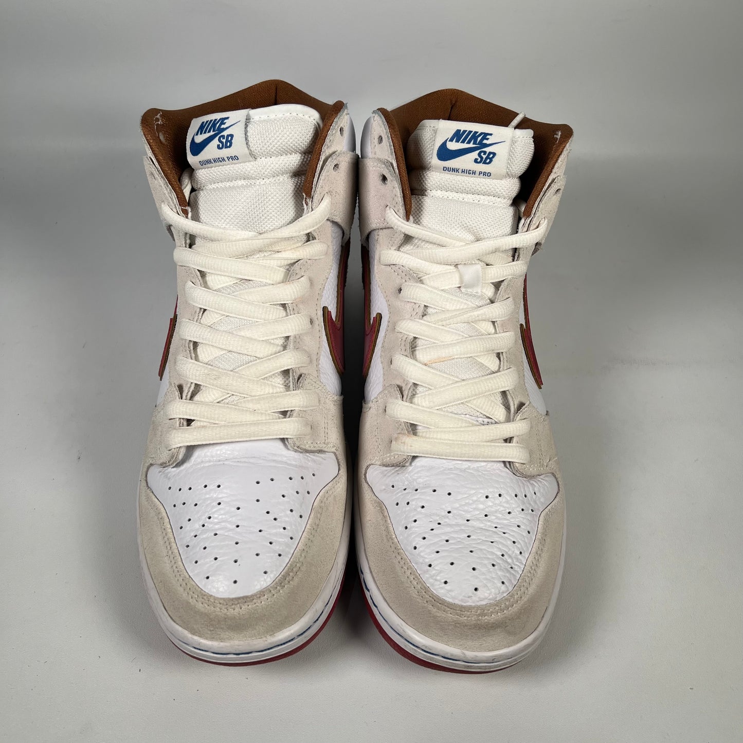 Nike SB Dunk High Sail Bright Crimson (2020) Size 10 USED s20214