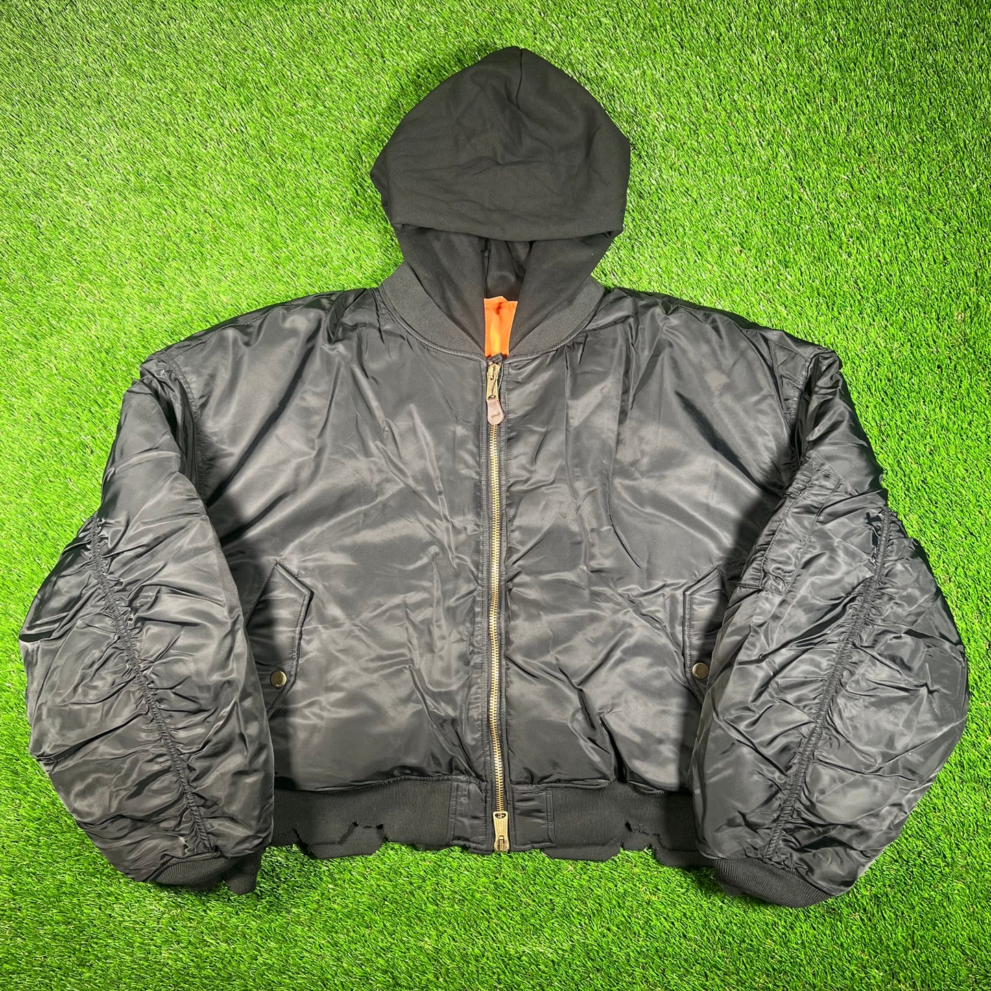 GV Gallery Black Reversible Bomber Jacket Size Medium NEW x15355