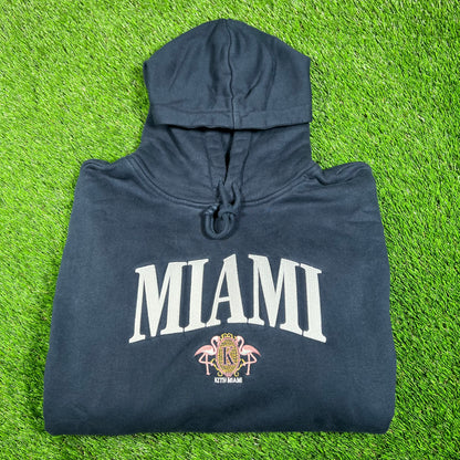 Kith Miami Navy Logo Hoodie Size XL USED x15800