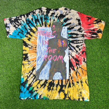 Travis Scott Cactus Jack "Highest in the Room" Tie Dye Tee Size Large USED x14499
