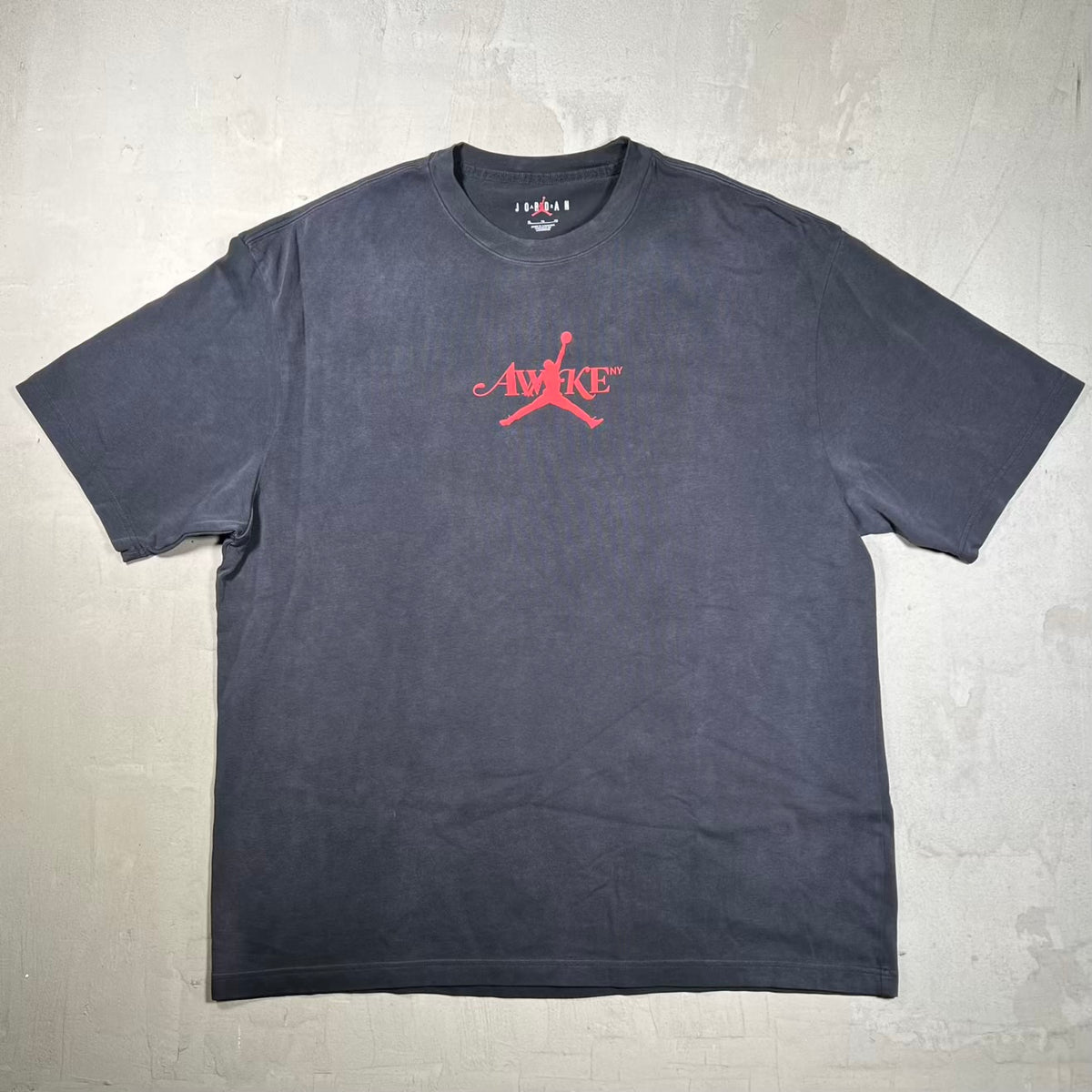 Jordan Awake NY Washed Black Logo Tee Sizen XL NEW x18850