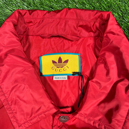Adidas x Gucci Red Coaches Jacket Size 54 (XL) USED x14690