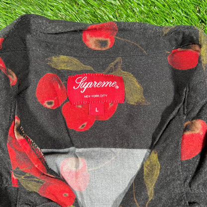 Supreme Black Cherry Rayon Shirt (2019) Size Large USED x14819