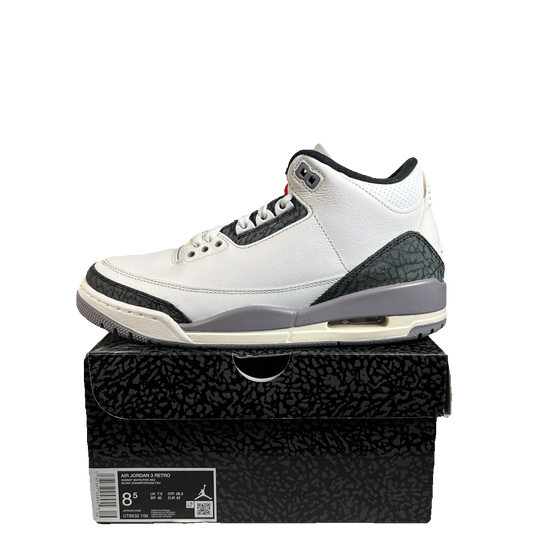 Jordan 3 Cement Grey (2024) Size 8.5 USED s22894