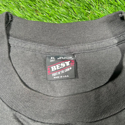 1990s Jungle Zookeeper Hungry Black Tee Size XL USED v17219