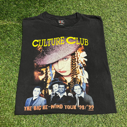 1998 Culture Club "Big Rewind" Black Tour Tee Size XL USED v16113