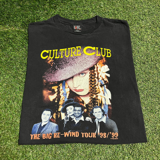 1998 Culture Club "Big Rewind" Black Tour Tee Size XL USED v16113