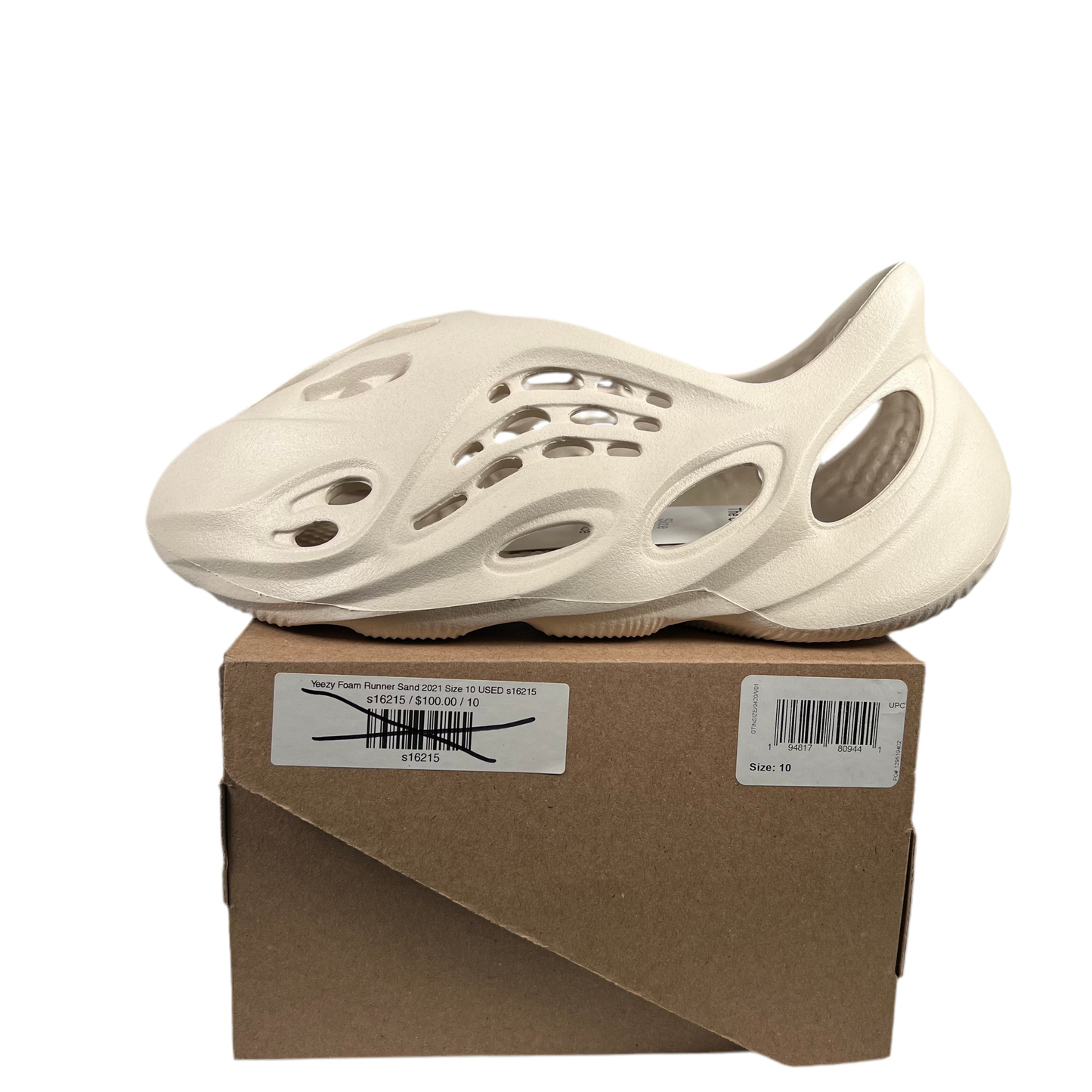 Yeezy Foam Runner Sand (2021) Size 10 USED s18773