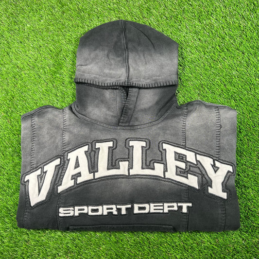 Vale Valley Sports Dept Widow Pull Over Cropped Hoodie Size Medium USED x15364