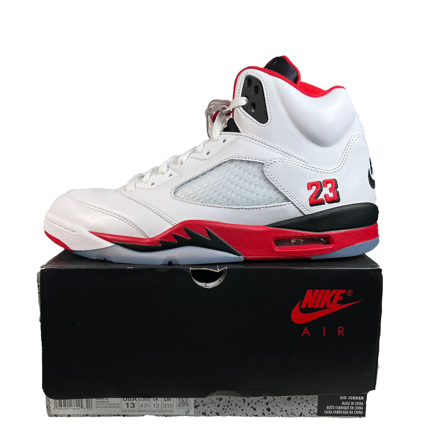 Jordan 5 Fire Red Black (2025) Size 13 USED s22328