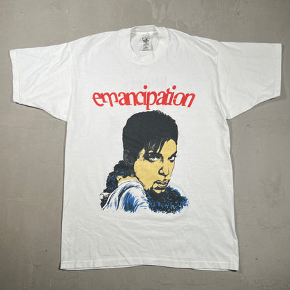 1990s Price Emancipation Liberty Love Sex White Tee Size XL USED v19241