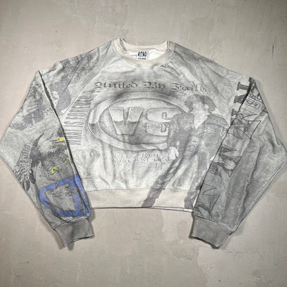 Vale Stone Control Yourself Cropped Grey Crewneck Size XXL NEW x17453