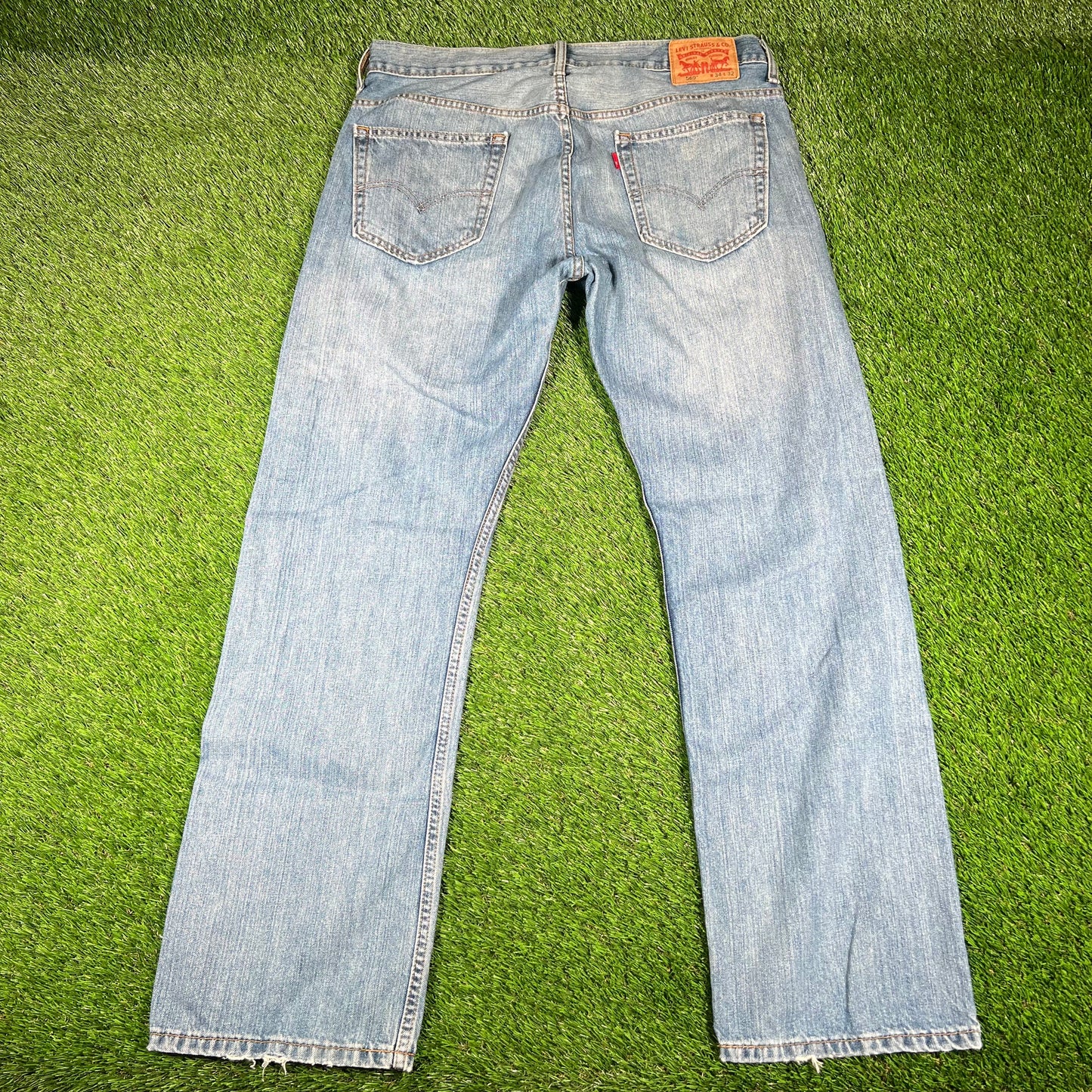 Levis 569 Blue Jeans Size 34x32 USED v16840